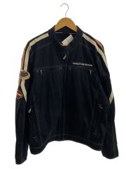 モーターサイクルジャケット/XL/コットン/BLK