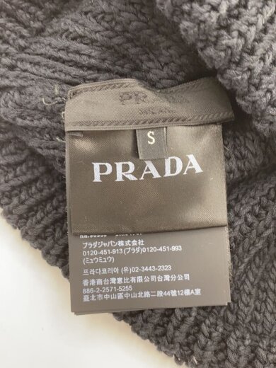 商品画像：ニットキャップ/S/コットン/BLK/三角プレート 4