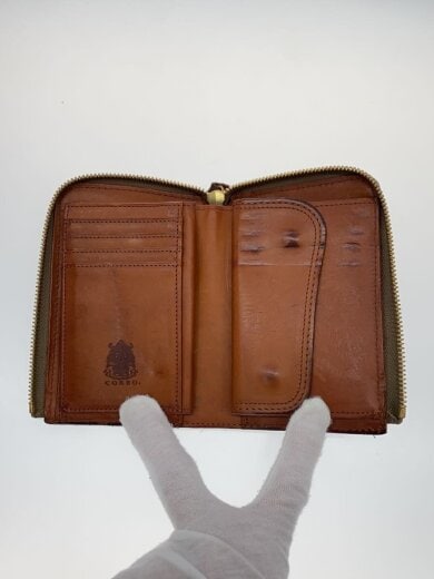 商品画像：2つ折り財布/レザー/BRW/L字ジップ 4