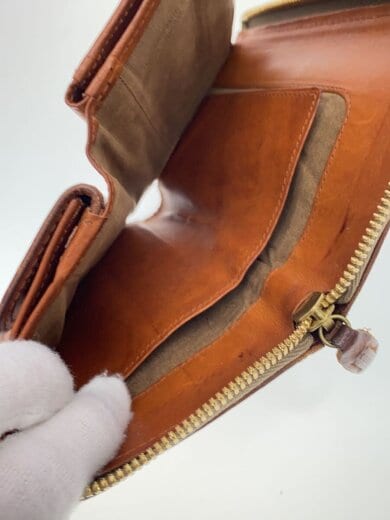 商品画像：2つ折り財布/レザー/BRW/L字ジップ 6