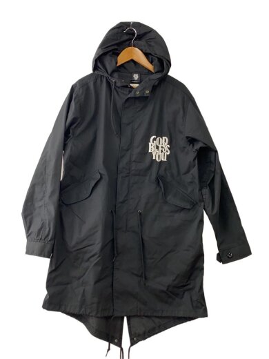 商品画像：モッズコート/one/ポリエステル/BLK/ロゴ刺繍 1