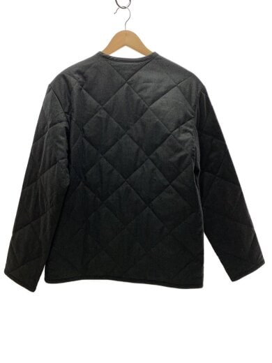 商品画像：ノーカラーキルティングジャケット/S/ウール/GRY/1110121 2