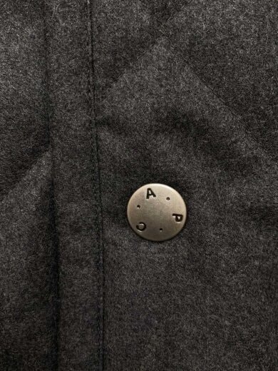 商品画像：ノーカラーキルティングジャケット/S/ウール/GRY/1110121 6