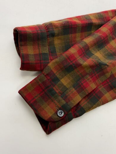 商品画像：60s/ボードシャツ/長袖シャツ/L/ウール/RED/チェック 5