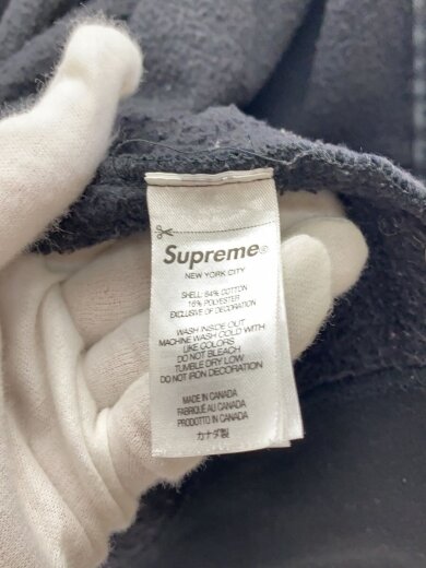 商品画像：ジップアップパーカー/M/コットン/BLK/Sロゴ刺繍 5