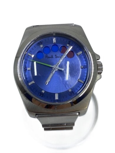 商品画像：クォーツ腕時計/アナログ/ステンレス/BLU/SLV/M61723// 1
