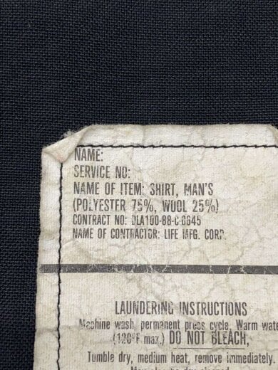 商品画像：80s/長袖シャツ/14.5×34/コットン/BLK/8405-01-230-6176 3