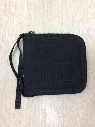 画像：LUGGAGE LABEL2つ折り財布/コットン/BLK/ジップ1