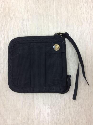 画像：LUGGAGE LABEL2つ折り財布/コットン/BLK/ジップ2