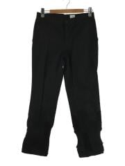 ストレートパンツ/M/コットン/BLK/無地/PQ-P07C