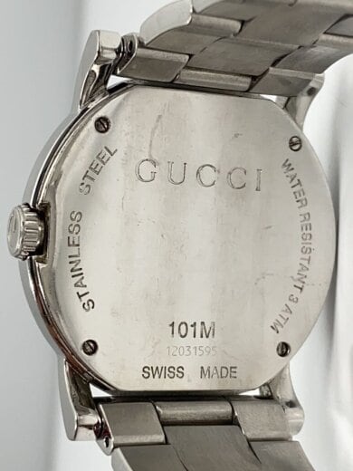 商品画像：クォーツ腕時計/アナログ/Gラウンド/ステンレス/WHT/SLV/101M 3