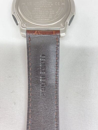 商品画像：ソーラー腕時計・WAVECEPTOR/デジアナ/フェイクレザー/SLV/BRW// 5