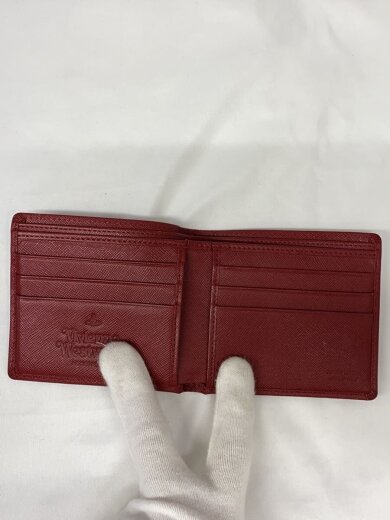 商品画像：2つ折り財布/レザー/RED/レディース// 4