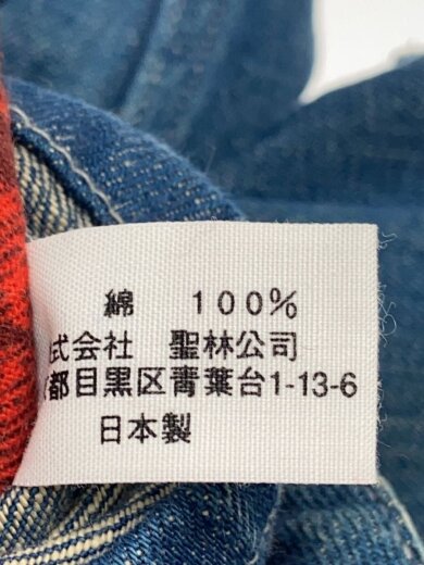 商品画像：カバーオール/2/デニム/IDG/デニムショールカラーカバーオール/裏地チェック// 5