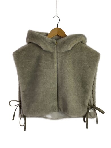 商品画像：ベスト/--/フェイクファー/GRY 1