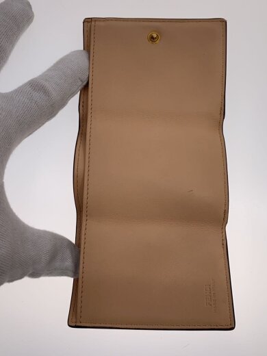 商品画像：3つ折り財布/レザー/PNK/無地/レディース 4