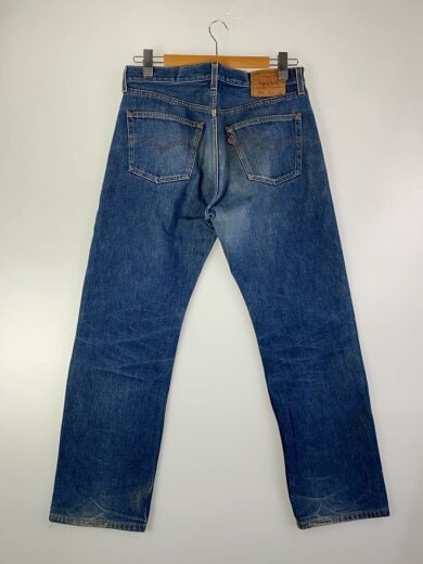 画像：Levi’sボタン裏555/バレンシア/90s/USA製/スモールe/ストレートパンツ/34/IDG/無地/501xx2