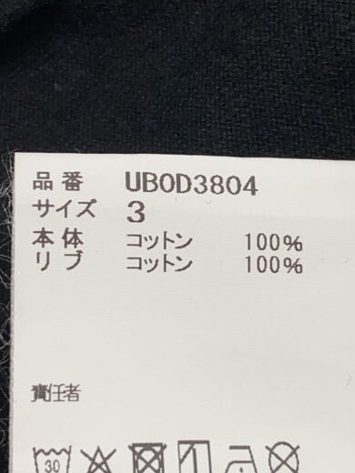 商品画像：Tシャツ/3/コットン/BLK/UB0D3804 4