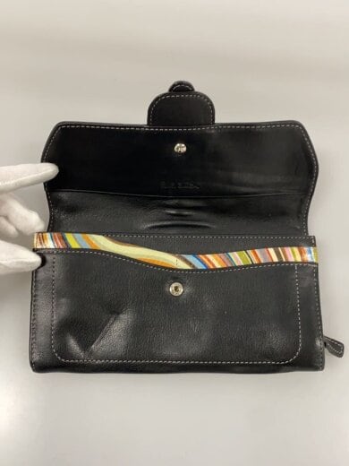 商品画像：長財布/レザー/BLK/無地/メンズ 7