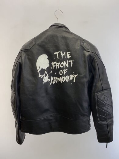 商品画像：レザージャケット・ブルゾン/44/レザー/BLK/無地 2