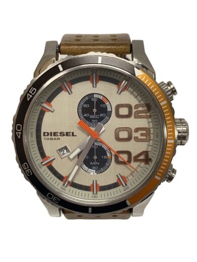 商品画像：クォーツ腕時計/アナログ/レザー/BEG/CML/DZ-4310 1