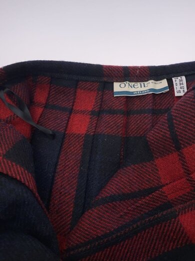 商品画像：ロングスカート/36/ウール/RED/チェック/12483 3