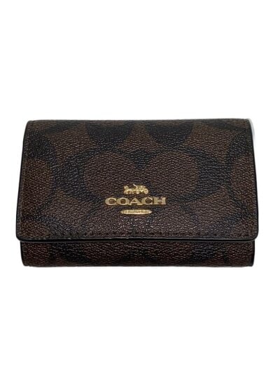 商品画像：5連/キーケース/PVC/BRW/総柄/レディース/77998 1