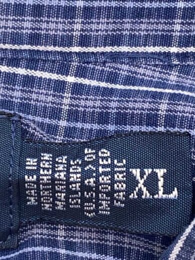 商品画像：長袖シャツ/XL/コットン/NVY/ギンガムCK// 4