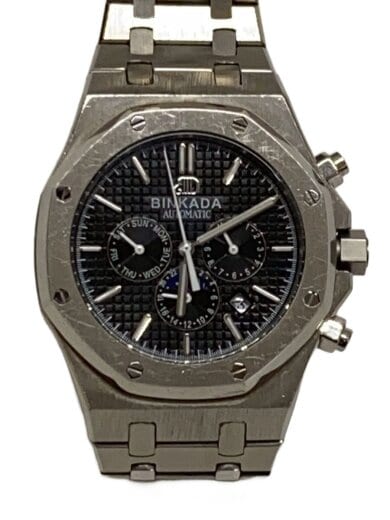 商品画像：BINKADA/自動巻腕時計/アナログ/ステンレス/BLK/SLV/7120/箱・コマ付 1