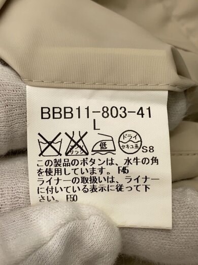 商品画像：ステンカラーコート/L/ポリエステル/BEG/無地/BBB11-803-41 5