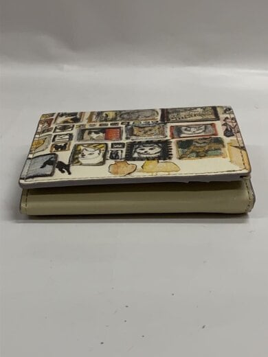 商品画像：2つ折り財布/牛革/マルチカラー/総柄/レディース/額縁猫絵コレクション// 4