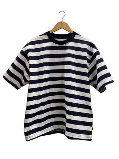 商品画像：TECH DRAWSTRING BORDER S/S TEE/M/ポリエステル/BLK/ボーダー/BE-36024 1