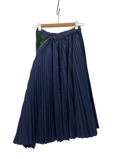 商品画像：ロングスカート/1/ポリエステル/NVY/無地/SCW-086 2