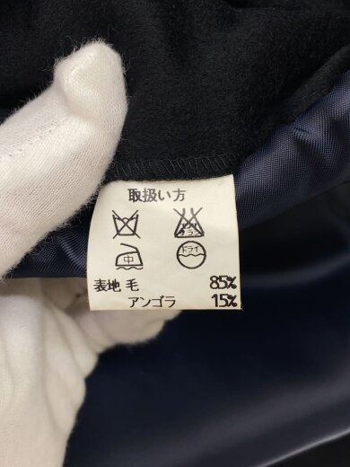 商品画像：ステンカラーコート/M/アンゴラ/BLK/無地/50963-32 4