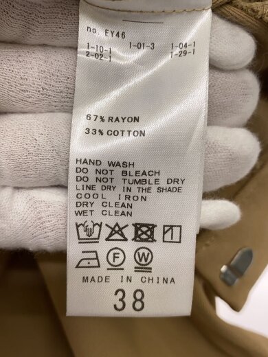 商品画像：ショートパンツ/38/レーヨン/BEG/無地/25-030-400-5100-2-0 5