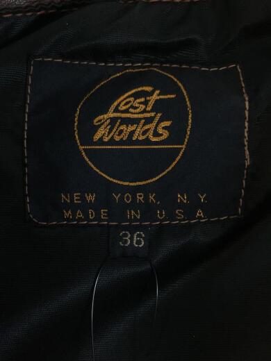 画像：Lost Worldsレザージャケット・ブルゾン/36/馬革/BRW3