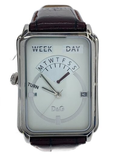 商品画像：クォーツ腕時計/アナログ/レザー/SLV/BRW 1