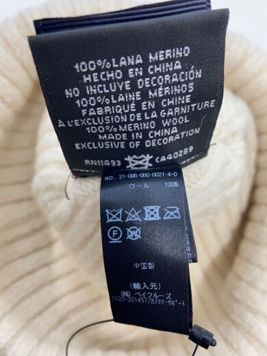 商品画像：ニットキャップ/--/ポリエステル/CRM/メンズ/21-095-060-0021-4-0 5