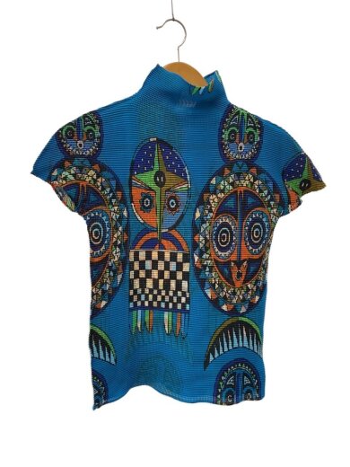 商品画像：半袖ブラウス/--/ポリエステル/BLU 1