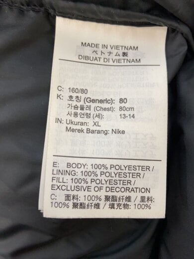 商品画像：ダウンジャケット/XL/ポリエステル/BLK/FD2846-010/キッズ規格 5