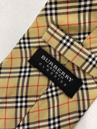 商品画像：ネクタイ/シルク/BEG/チェック/メンズ 3