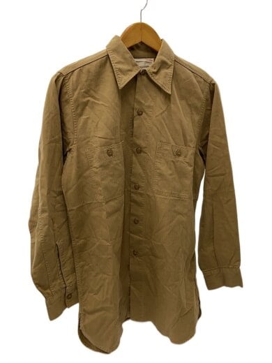 商品画像：長袖シャツ/S/コットン/BEG 1