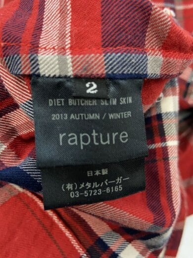 商品画像：長袖シャツ/2/コットン/RED/チェック 4