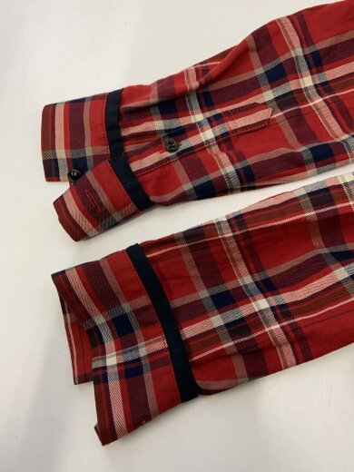 商品画像：長袖シャツ/2/コットン/RED/チェック 6