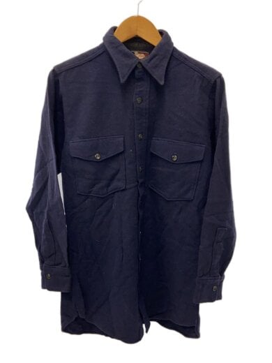 商品画像：長袖シャツ/15/ウール/NVY 1