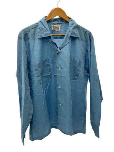 商品画像：70s/長袖シャツ/L/ポリエステル/BLU 1