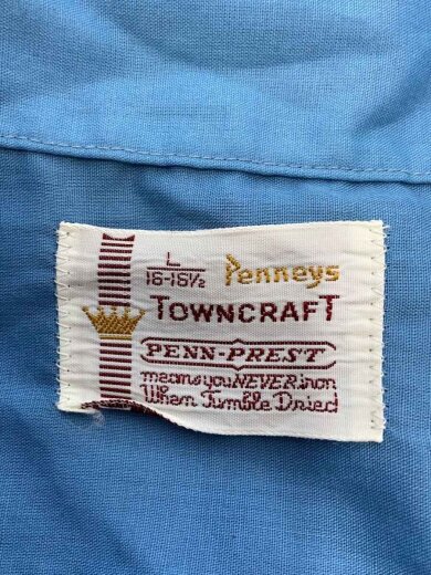 商品画像：70s/長袖シャツ/L/ポリエステル/BLU 3