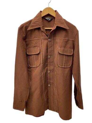 商品画像：70s/長袖シャツ/40/ポリエステル/BRW 1
