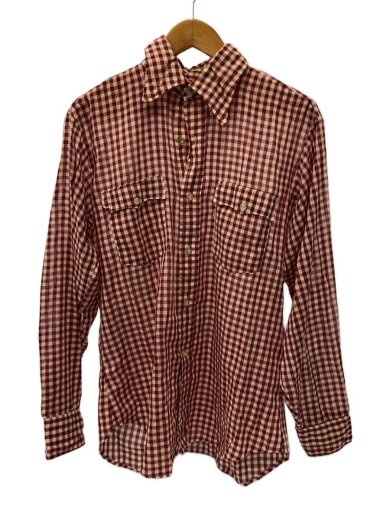 商品画像：長袖シャツ/L/--/RED/ギンガムCK/70s 1