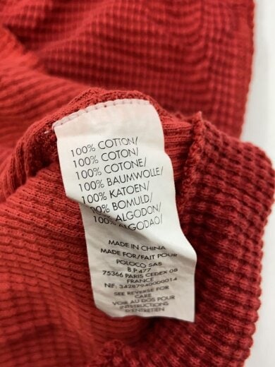 商品画像：長袖Tシャツ/S/コットン/RED 5